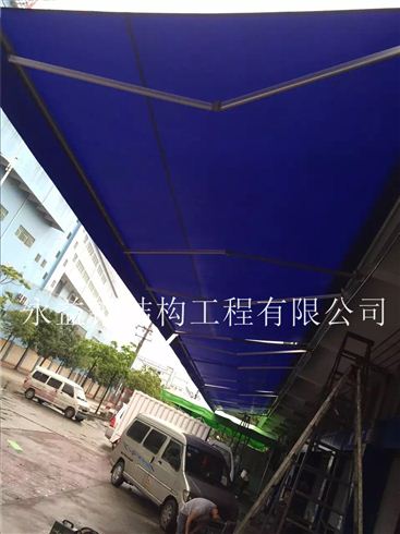 東莞廠家定做推拉篷倉庫工地移動(dòng)推拉棚大排檔遮陽雨蓬戶外伸縮停車棚活動(dòng)帳篷